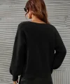 Kadın Uzun Kollu V Yakalı Triko Bluz