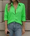Kadın Uzun Kollu Yakalı önden Düğmeli Gömlek