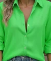 Kadın Uzun Kollu Yakalı önden Düğmeli Gömlek