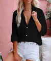 Kadın Uzun Kollu Yakalı önden Düğmeli Gömlek