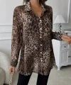 Kadın Uzun Kollu Yakalı önden Düğmeli şifon Gömlek