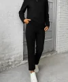 Kadın Uzun Kollu Yanları Nervurlu Viskon Iki Iplik Ve Pantolon Ikili Takım