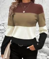 Kadın Uzun Kollu Yarı Balıkçı Yaka Triko Kazak