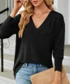 Kadın V Yaka Triko Bluz