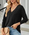 Kadın V Yaka Triko Bluz