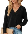 Kadın V Yaka Triko Bluz
