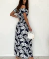 Kadın Yaprak Desenli Elbise