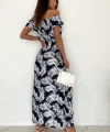 Kadın Yaprak Desenli Elbise