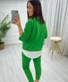 Kadın Yeşil ön Parça Detaylı Ikili Takım