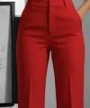 Kadın Yüksek Bel Cepli Ithal Krep Pantolon