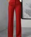 Kadın Yüksek Bel Cepli Ithal Krep Pantolon