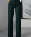 Kadın Yüksek Bel Cepli Ithal Krep Pantolon