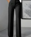 Kadın Yüksek Bel Cepli Ithal Krep Pantolon