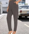 Kadın Yüksek Bel Cepli Rahat Kesim Ithal Krep Pantolon