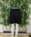 Kadın Yüksek Bel Düğmeli Asimetrik Kesim Cepli Kısa Ithal Krep şort Etek