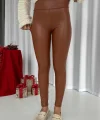 Kadın Yüksek Bel Içi şardunlu Deri Tayt