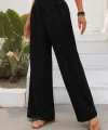 Kadın Yüksek Bel Lastikli Ithal Krep Pantolon