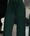 Kadın Yüksek Bel önden Büzgülü Ispanyol Ithal Krep Pantolon