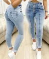 Kadın Yüksek Bel önden Düğmeli Jean Pantolon