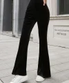 Kadın Yüksek Bel Paçaya Doğru Genişleyen Kadife Pantolon