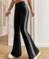 Kadın Yüksek Bel şerit Detaylı Ispanyol Paçalı Dalgıç Pantolon