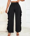 Kadın Yüksek Bel Yanları Volanlı Cepli Sandy Pantolon