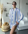 Kalın Çizgi Tasarımlı Gömlek