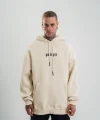 Kapşonlu Double Oversize Dijital Patchli SweatShirt - Krem