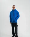 Kapşonlu Double Oversize Dijital Patchli SweatShirt - Mavi