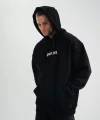 Kapşonlu Double Oversize Dijital Patchli SweatShirt - Siyah