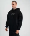 Kapşonlu Double Oversize Dijital Patchli SweatShirt - Siyah