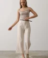 Kemer Pens Detaylı Pantolon - Bej