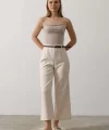 Kemer Pens Detaylı Pantolon - Bej