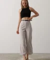 Kemer Pens Detaylı Pantolon - Gri