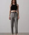 Kemerli Havuç Pantolon - Gri