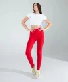 Kırmızı Fitilli Push Up Toparlayıcı Spor Tayt