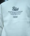 Kışlık Bisiklet Yaka Ön Ve Arka Baskılı SweatShirt - Beyaz