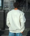 Kışlık Bisiklet Yaka Üç İplik Basic SweatShirt - Beyaz