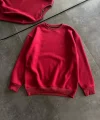 Kışlık Bisiklet Yaka Üç İplik Basic SweatShirt - Bordo