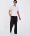 Kışlık Dabıl Kumaş Basic Eşofman Pantolon - Siyah