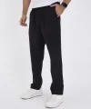 Kışlık Dabıl Kumaş Basic Eşofman Pantolon - Siyah
