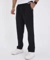 Kışlık Dabıl Kumaş Basic Eşofman Pantolon - Siyah