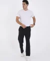 Kışlık Dabıl Kumaş Basic Eşofman Pantolon - Siyah