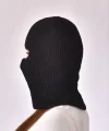 Kışlık Kar Maske Dokuma Triko Bere - Siyah
