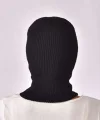 Kışlık Kar Maske Dokuma Triko Bere - Siyah