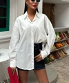 Klasik Oversize Poplin Gömlek 3421
