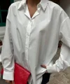 Klasik Oversize Poplin Gömlek 3421
