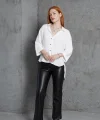 Kol Katlama Detaylı Beyaz Gömlek