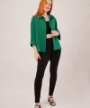 Kol Katlama Detaylı Zümrüt Yeşili Gömlek