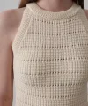 Kolsuz Triko Bluz - Krem